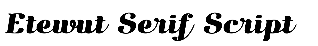 Etewut Serif Script